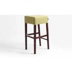 Custom Form Chaises Et Tabourets De Bar Chaise De Bar Bois Et Tissu Jaune H87 -Bancs Soldes chaise de bar bois et tissu jaune h87 5