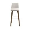 Zago Chaises Et Tabourets De Bar Chaise De Bar Design En Tissu Beige Et Pieds Bois Foncé -Bancs Soldes chaise de bar design en tissu beige et pieds bois fonce
