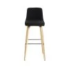 Zago Chaises Et Tabourets De Bar Chaise De Bar Design Tissu Gris Foncé Et Pieds Bois Clair 1 Zago Chaises Et Tabourets De Bar Chaise De Bar Design Tissu Gris Foncé Et Pieds Bois Clair -Bancs Soldes chaise de bar design tissu gris fonce et pieds bois clair