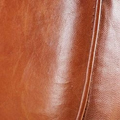 Maisons Du Monde Chaises Et Tabourets De Bar Chaise De Bar En Cuir De Chèvre Marron Et Métal Noir H75 -Bancs Soldes chaise de bar en cuir de chevre marron et metal noir h75 1000 11 29 165710 3