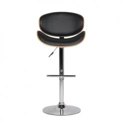 Beliani Chaises Et Tabourets De Bar Chaise De Bar En Cuir PU Et Bois Naturel -Bancs Soldes chaise de bar en cuir pu et bois naturel 2