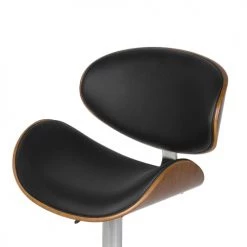 Beliani Chaises Et Tabourets De Bar Chaise De Bar En Cuir PU Et Bois Naturel -Bancs Soldes chaise de bar en cuir pu et bois naturel 5