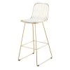 Maisons Du Monde Chaises Et Tabourets De Bar Chaise De Bar En Métal Doré Et Coton Blanc H76 -Bancs Soldes chaise de bar en metal dore et coton blanc h76 1000 10 40 199505 1