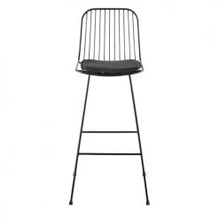 Maisons Du Monde Chaises Et Tabourets De Bar Chaise De Bar En Métal Et Coton Noirs H76 -Bancs Soldes chaise de bar en metal et coton noirs h76 1000 9 39 199504 2
