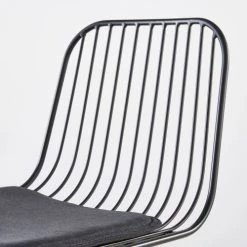 Maisons Du Monde Chaises Et Tabourets De Bar Chaise De Bar En Métal Et Coton Noirs H76 -Bancs Soldes chaise de bar en metal et coton noirs h76 1000 9 39 199504 4