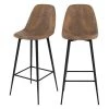 Rendez Vous Déco Chaises Et Tabourets De Bar Chaise De Bar En Microfibre Marron Vieilli 72 Cm (lot De 2) -Bancs Soldes chaise de bar en microfibre marron vieilli 72 cm lot de 2