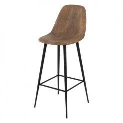 Rendez Vous Déco Chaises Et Tabourets De Bar Chaise De Bar En Microfibre Marron Vieilli 72 Cm (lot De 2) -Bancs Soldes chaise de bar en microfibre marron vieilli 72 cm lot de 2 5