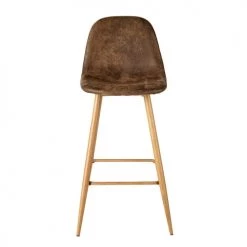 Maisons Du Monde Chaises Et Tabourets De Bar Chaise De Bar En Microsuède Marron Vieilli -Bancs Soldes chaise de bar en microsuede marron vieilli 1000 12 6 174789 5