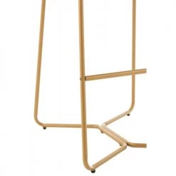 LANADECO Chaises Et Tabourets De Bar Chaise De Bar En Pierre Métal/textile Marron -Bancs Soldes chaise de bar en pierre metal textile marron 4