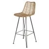 Maisons Du Monde Chaises Et Tabourets De Bar Chaise De Bar En Rotin Et Métal Noir H75 -Bancs Soldes chaise de bar en rotin et metal noir h75 1000 16 31 219996 1