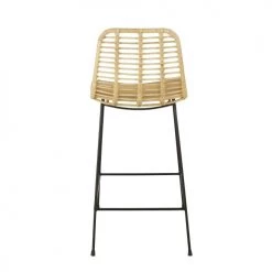 Maisons Du Monde Chaises Et Tabourets De Bar Chaise De Bar En Rotin Et Métal Noir H77 -Bancs Soldes chaise de bar en rotin et metal noir h77 1000 5 21 219781 4