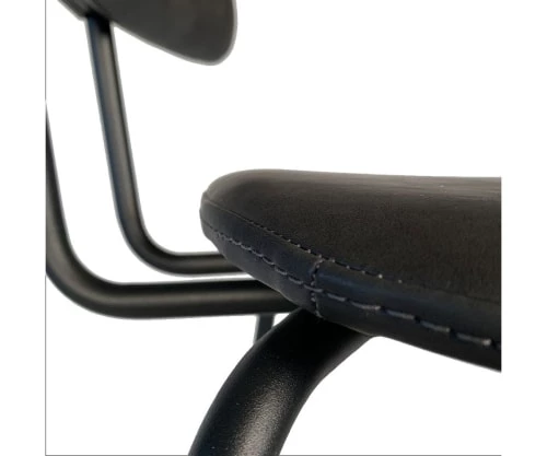 Meubles & Design Chaises Et Tabourets De Bar Chaise De Bar En Simili Et Métal Noir Gris 7 Meubles & Design Chaises Et Tabourets De Bar Chaise De Bar En Simili Et Métal Noir Gris – Image 5