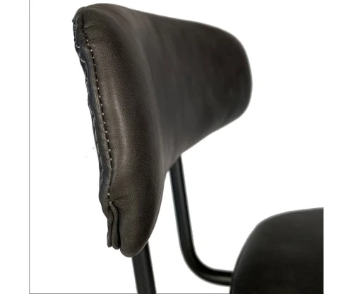 Meubles & Design Chaises Et Tabourets De Bar Chaise De Bar En Simili Et Métal Noir Gris 8 Meubles & Design Chaises Et Tabourets De Bar Chaise De Bar En Simili Et Métal Noir Gris – Image 6