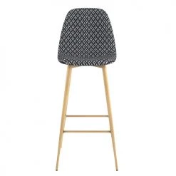 Rendez Vous Déco Chaises Et Tabourets De Bar Chaise De Bar En Tissu Blanc Et Noir 72 Cm (lot De 2) -Bancs Soldes chaise de bar en tissu blanc et noir 72 cm lot de 2 4