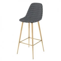 Rendez Vous Déco Chaises Et Tabourets De Bar Chaise De Bar En Tissu Blanc Et Noir 72 Cm (lot De 2) -Bancs Soldes chaise de bar en tissu blanc et noir 72 cm lot de 2 5
