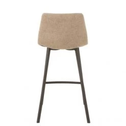 Hellin Chaises Et Tabourets De Bar Chaise De Bar En Tissu Et En Métal Noir ( Lot De 2) -Bancs Soldes chaise de bar en tissu et en metal noir lot de 2 10