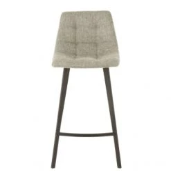 Hellin Chaises Et Tabourets De Bar Chaise De Bar En Tissu Et En Métal Noir ( Lot De 2) -Bancs Soldes chaise de bar en tissu et en metal noir lot de 2 2