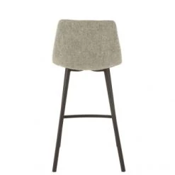 Hellin Chaises Et Tabourets De Bar Chaise De Bar En Tissu Et En Métal Noir ( Lot De 2) -Bancs Soldes chaise de bar en tissu et en metal noir lot de 2 3