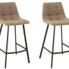 Hellin Chaises Et Tabourets De Bar Chaise De Bar En Tissu Et En Métal Noir ( Lot De 2) -Bancs Soldes chaise de bar en tissu et en metal noir lot de 2 6