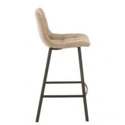 Hellin Chaises Et Tabourets De Bar Chaise De Bar En Tissu Et En Métal Noir ( Lot De 2) -Bancs Soldes chaise de bar en tissu et en metal noir lot de 2 9