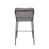 White Label Chaises Et Tabourets De Bar Chaise De Bar En Tissu Gris -Bancs Soldes chaise de bar en tissu gris