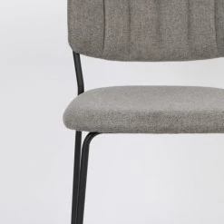 White Label Chaises Et Tabourets De Bar Chaise De Bar En Tissu Gris -Bancs Soldes chaise de bar en tissu gris 4