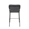 White Label Chaises Et Tabourets De Bar Chaise De Bar En Tissu Gris Foncé -Bancs Soldes chaise de bar en tissu gris fonce