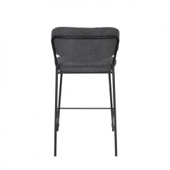 White Label Chaises Et Tabourets De Bar Chaise De Bar En Tissu Gris Foncé