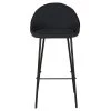 Zago Chaises Et Tabourets De Bar Chaise De Bar En Tissu Gris Foncé Et Pieds Métal