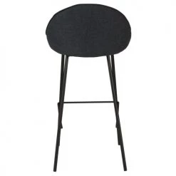 Zago Chaises Et Tabourets De Bar Chaise De Bar En Tissu Gris Foncé Et Pieds Métal -Bancs Soldes chaise de bar en tissu gris fonce et pieds metal 3