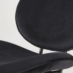 Maisons Du Monde Chaises Et Tabourets De Bar Chaise De Bar En Velours Et Métal Noirs H73 -Bancs Soldes chaise de bar en velours et metal noirs h73 1000 11 35 197942 4