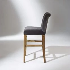 Robin Des Bois Chaises Et Tabourets De Bar Chaise De Bar En Velours H115cm -Bancs Soldes chaise de bar en velours h115cm 2