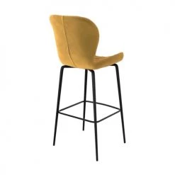Rendez Vous Déco Chaises Et Tabourets De Bar Chaise De Bar En Velours Jaune Curry 75 Cm (lot De 2) -Bancs Soldes chaise de bar en velours jaune curry 75 cm lot de 2 4