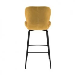 Rendez Vous Déco Chaises Et Tabourets De Bar Chaise De Bar En Velours Jaune Curry 75 Cm (lot De 2) -Bancs Soldes chaise de bar en velours jaune curry 75 cm lot de 2 5