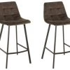 Hellin Chaises Et Tabourets De Bar Chaise De Bar En Velours Peau De Pêche Et En Métal Noir ( Lot De 2) -Bancs Soldes chaise de bar en velours peau de peche et en metal noir lot de 2 12