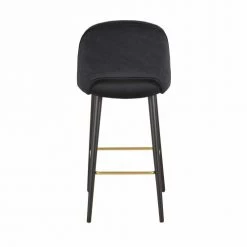 Maisons Du Monde Chaises Et Tabourets De Bar Chaise De Bar En Velours Pieds En Bois De Frêne Massif Noirs H82 -Bancs Soldes chaise de bar en velours pieds en bois de frene massif noirs h82 1000 7 2 219885 3