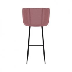 Rendez Vous Déco Chaises Et Tabourets De Bar Chaise De Bar En Velours Rose 75 Cm (lot De 2) -Bancs Soldes chaise de bar en velours rose 75 cm lot de 2 4