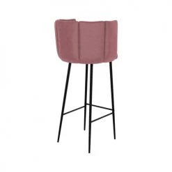Rendez Vous Déco Chaises Et Tabourets De Bar Chaise De Bar En Velours Rose 75 Cm (lot De 2) -Bancs Soldes chaise de bar en velours rose 75 cm lot de 2 5