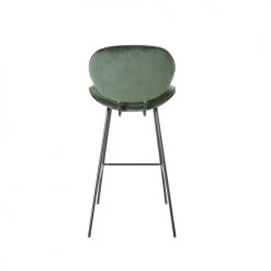 Maisons Du Monde Chaises Et Tabourets De Bar Chaise De Bar En Velours Vert Et Métal Noir H73 -Bancs Soldes chaise de bar en velours vert et metal noir h73 1000 10 34 197941 3