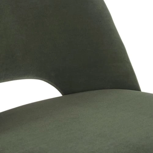 Maisons Du Monde Chaises Et Tabourets De Bar Chaise De Bar En Velours Vert Pieds En Bois De Frêne Massif H82 6 Maisons Du Monde Chaises Et Tabourets De Bar Chaise De Bar En Velours Vert Pieds En Bois De Frêne Massif H82 – Image 4