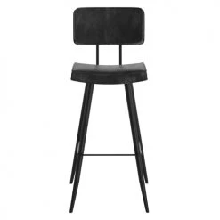 Rendez Vous Déco Chaises Et Tabourets De Bar Chaise De Bar Grise/noire En Cuir Synthétique 76 Cm (lot De 2) -Bancs Soldes chaise de bar grise noire en cuir synthetique 76 cm lot de 2 4