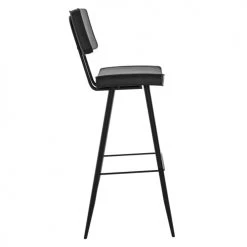 Rendez Vous Déco Chaises Et Tabourets De Bar Chaise De Bar Grise/noire En Cuir Synthétique 76 Cm (lot De 2) -Bancs Soldes chaise de bar grise noire en cuir synthetique 76 cm lot de 2 5