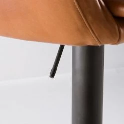 Maisons Du Monde Chaises Et Tabourets De Bar Chaise De Bar Indus En Cuir Camel H60/82 -Bancs Soldes chaise de bar indus en cuir camel h60 82 1000 5 13 175411 3