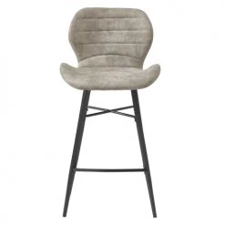 Moloo Chaises Et Tabourets De Bar Chaise De Bar Industrielle Vintage Marron Clair/métal Noir (x4) -Bancs Soldes chaise de bar industrielle vintage marron clair metal noir x4 4