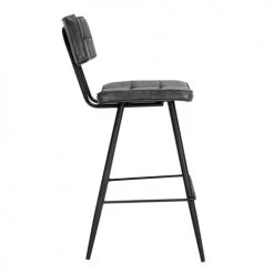 Rendez Vous Déco Chaises Et Tabourets De Bar Chaise De Bar Mi-hauteur 65 Cm Capitonnée Gris/noir (x2) -Bancs Soldes chaise de bar mi hauteur 65 cm capitonnee gris noir x2 5
