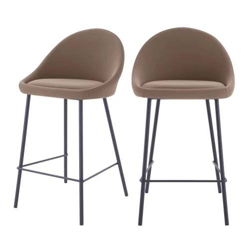 Rendez Vous Déco Chaises Et Tabourets De Bar Chaise De Bar Mi-hauteur 65 Cm Cuir Synthétique Marron (x2) 3 Rendez Vous Déco Chaises Et Tabourets De Bar Chaise De Bar Mi-hauteur 65 Cm Cuir Synthétique Marron (x2)