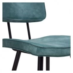 Rendez Vous Déco Chaises Et Tabourets De Bar Chaise De Bar Mi-hauteur 65 Cm En Cuir Synthétique Bleu (x2) -Bancs Soldes chaise de bar mi hauteur 65 cm en cuir synthetique bleu x2 9