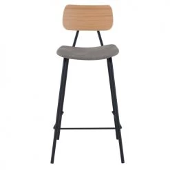 Rendez Vous Déco Chaises Et Tabourets De Bar Chaise De Bar Mi-hauteur 65 Cm En Cuir Synthétique Gris (x2) -Bancs Soldes chaise de bar mi hauteur 65 cm en cuir synthetique gris x2 11