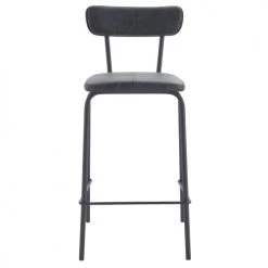 Rendez Vous Déco Chaises Et Tabourets De Bar Chaise De Bar Mi-hauteur 65 Cm Gris Anthracite (lot De 2) -Bancs Soldes chaise de bar mi hauteur 65 cm gris anthracite lot de 2 1