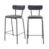 Rendez Vous Déco Chaises Et Tabourets De Bar Chaise De Bar Mi-hauteur 65 Cm Gris Anthracite (lot De 2) -Bancs Soldes chaise de bar mi hauteur 65 cm gris anthracite lot de 2